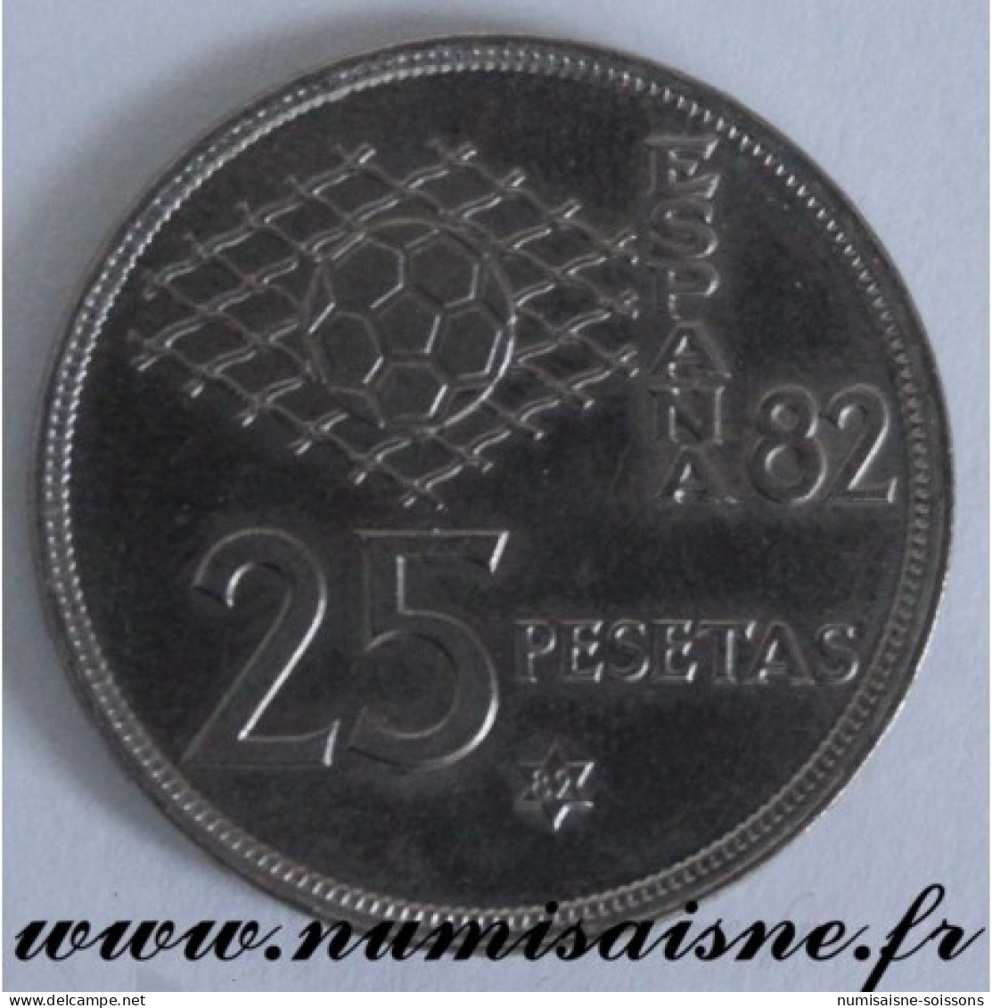 ESPAGNE - KM 818 - 25 PESETAS 1980 - 82 Dans L'étoile - Coupe Du Monde De Football - SPL - 25 Peseta