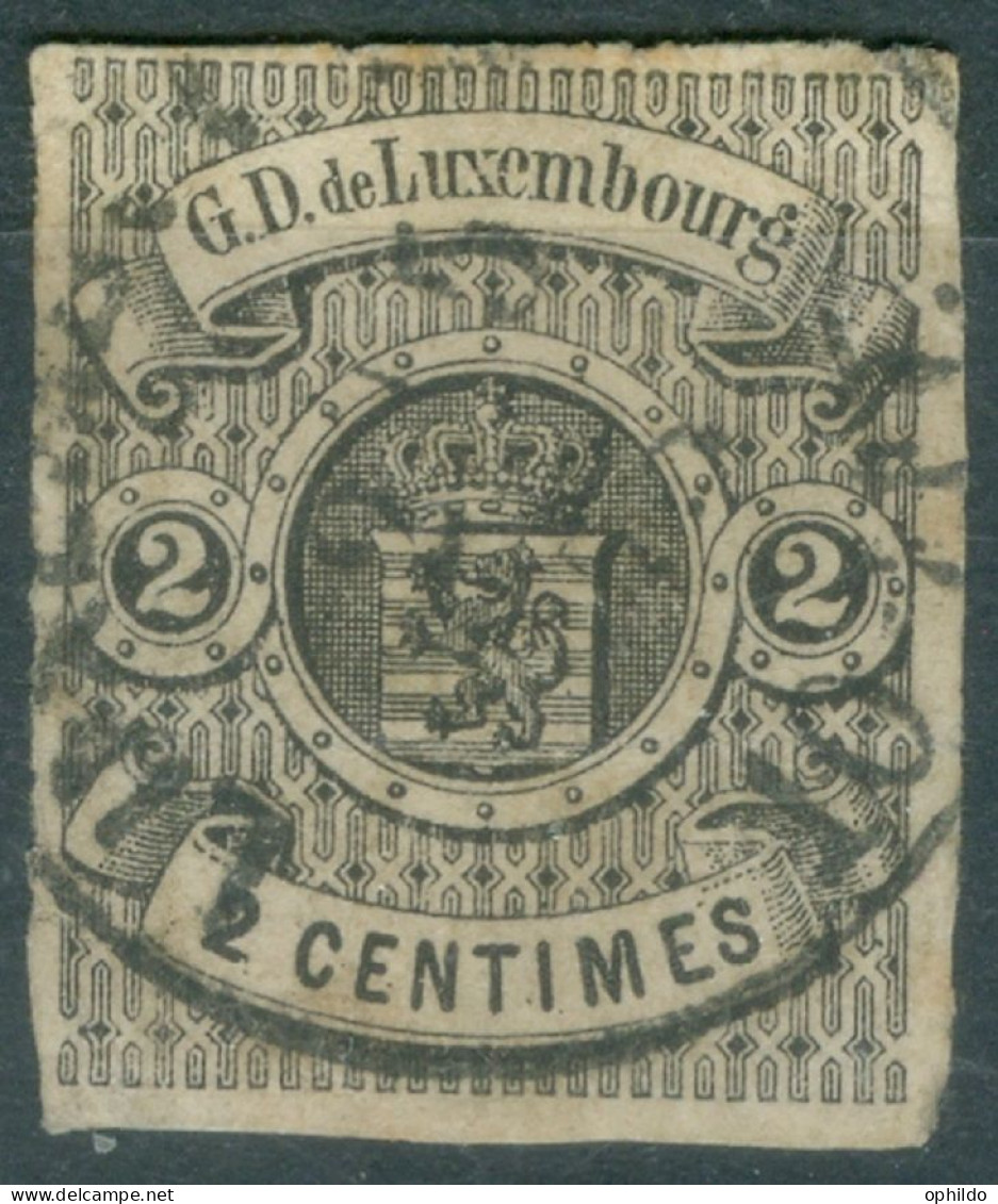 Luxembourg   Yvert 4 Ob Defectueux  Voir Scan Et Description   - 1859-1880 Wappen & Heraldik
