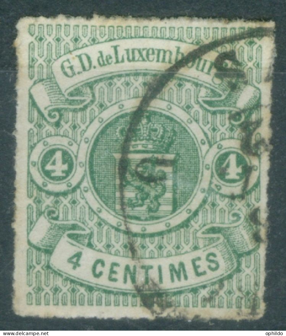 Luxembourg   Yvert 15 Ob TB  - 1859-1880 Stemmi