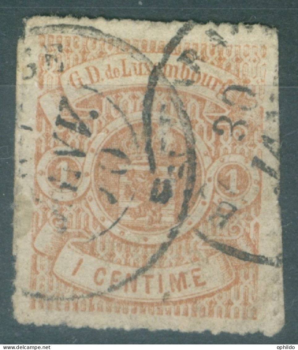 Luxembourg  Yvert 12 Ob  Voir Scan Et Description   - 1859-1880 Coat Of Arms