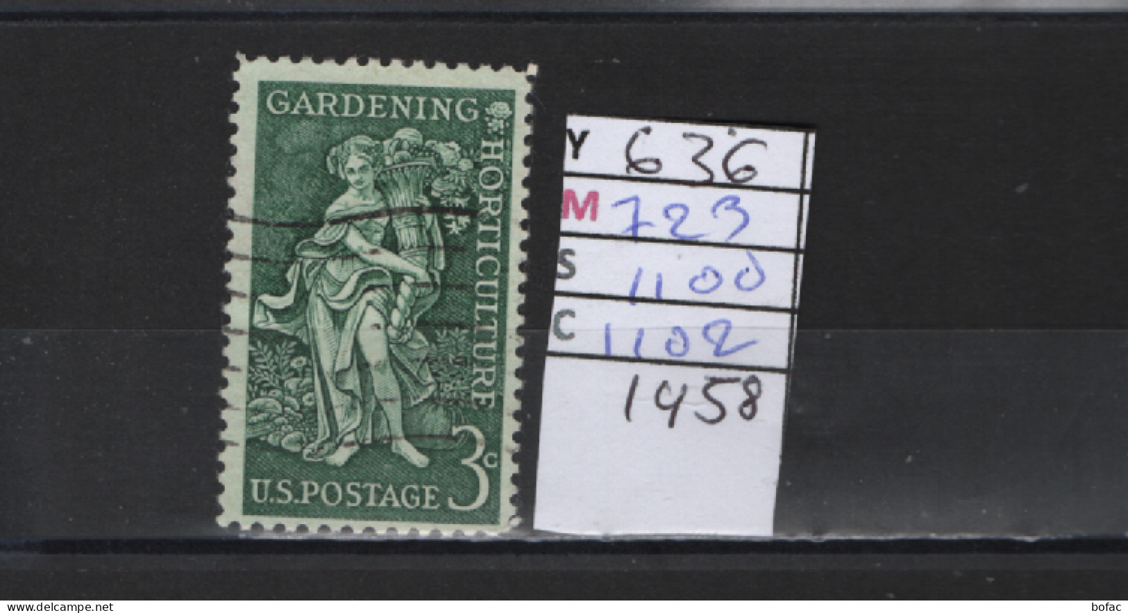 PRIX FIXE Obl  636 YT 723 MIC 1100 SCO 1102 GIB Horticulture 1958  Etats Unis  58A/07 - Used Stamps