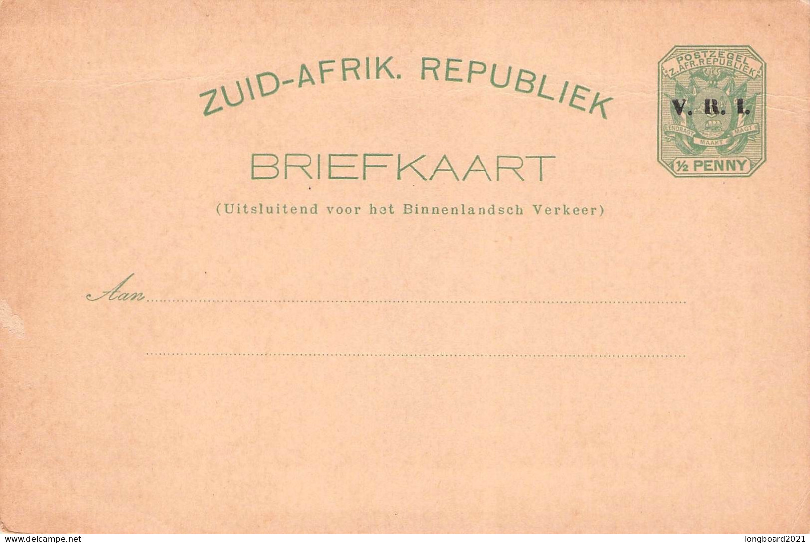 ORANJE FREE STATE - BRIEFKAART 1 1/2 PENNY Unc. / 5204 - Oranje-Freistaat (1868-1909)