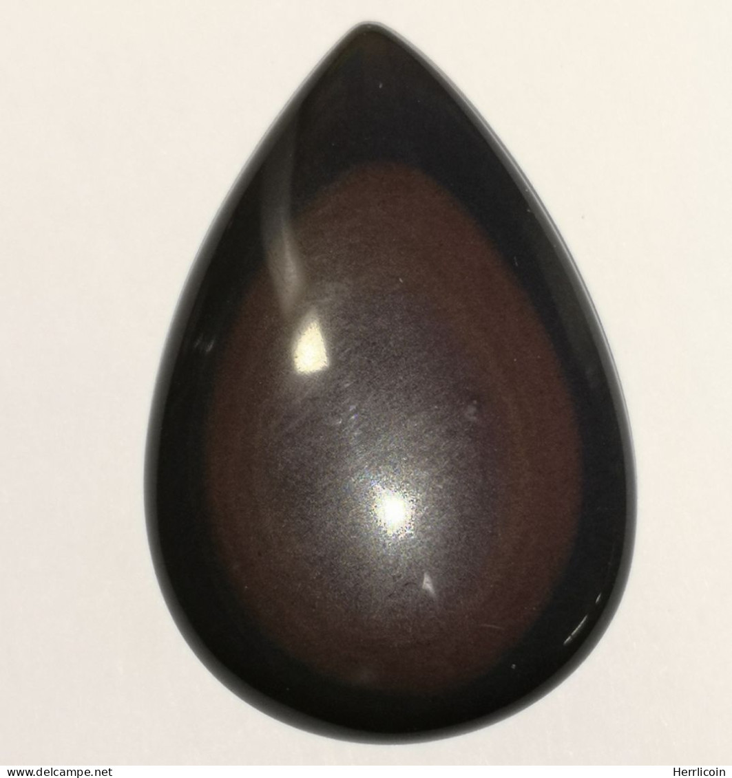 Obsidienne "Arc En Ciel" Naturelle Du Mexique- Cabochon 25.95 Carats - 32.7 X 22.3 X 5.4 Mm - Obsidiaan