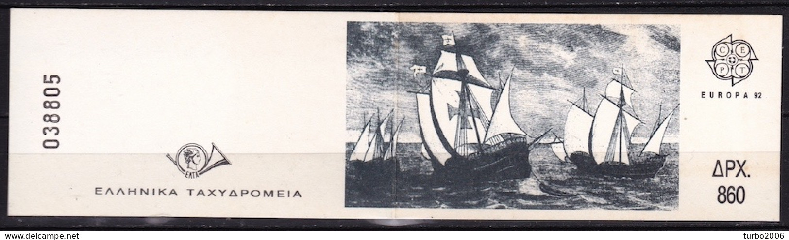 GREECE 1992 Europe CEPT Booklet Vl. 1851 / 1852 A Used - Markenheftchen