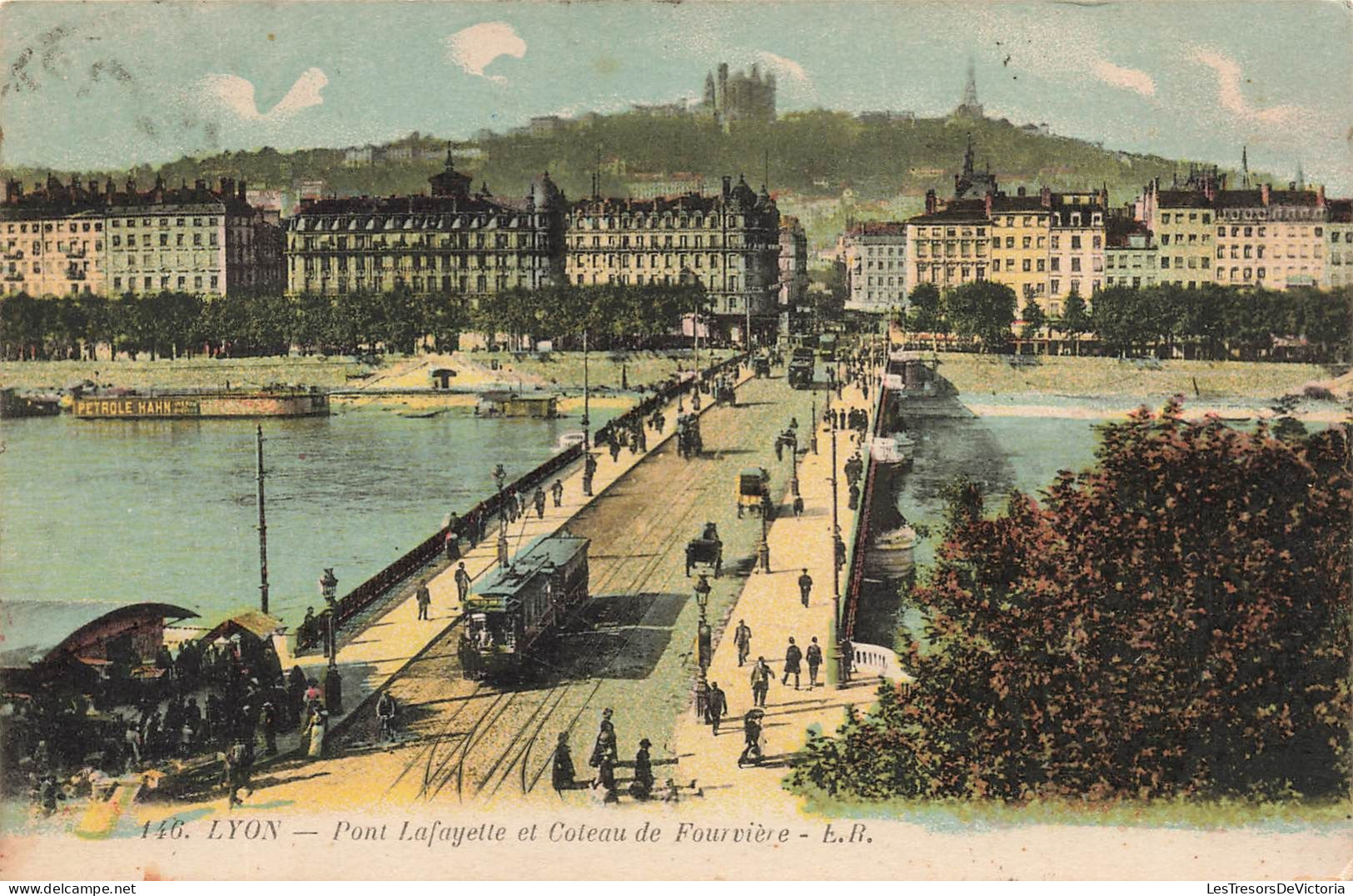 FRANCE- Lyon - Vue Générale Du Pont Lafayette Et Coteau De Fourvière - Animé - Carte Postale Ancienne - Sonstige & Ohne Zuordnung