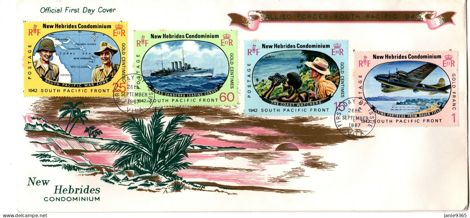 New Hebrides 1967 South Pacific Front FDC - FDC