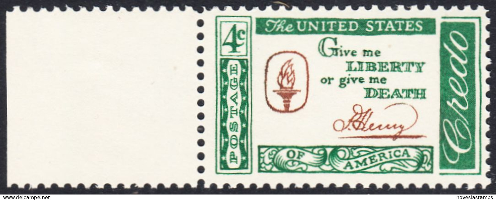 !a! USA Sc# 1144 MNH SINGLE W/ Left Margin - Credo: Henry - Unused Stamps