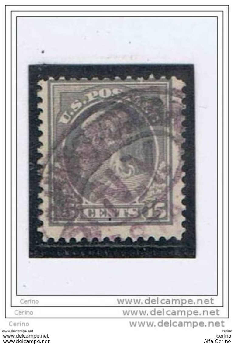 U.S.A.:  1912/15  B. FRANKLIN  -  15 C. USED  STAMP  -  D. 12  -  YV/TELL. 190 - Usati