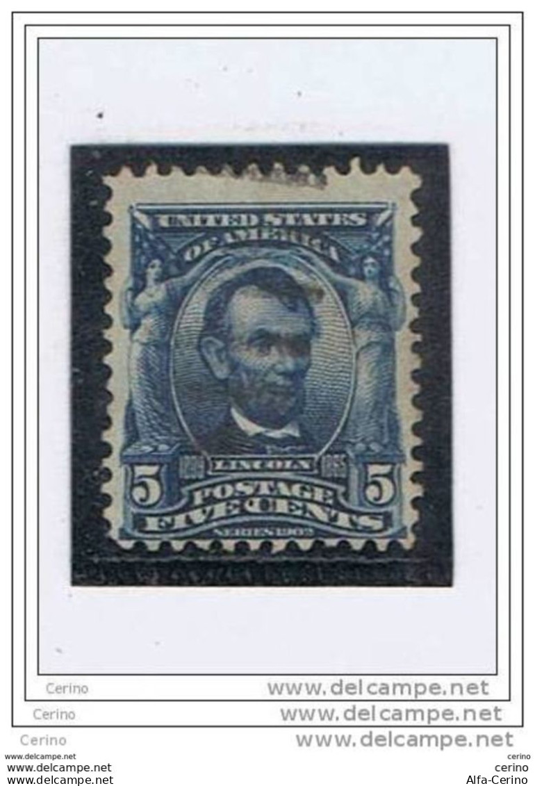 U.S.A.:  1902/03   A. LINCOLN  -  5 C. USED  STAMP  -  YV/TELL. 148 - Used Stamps