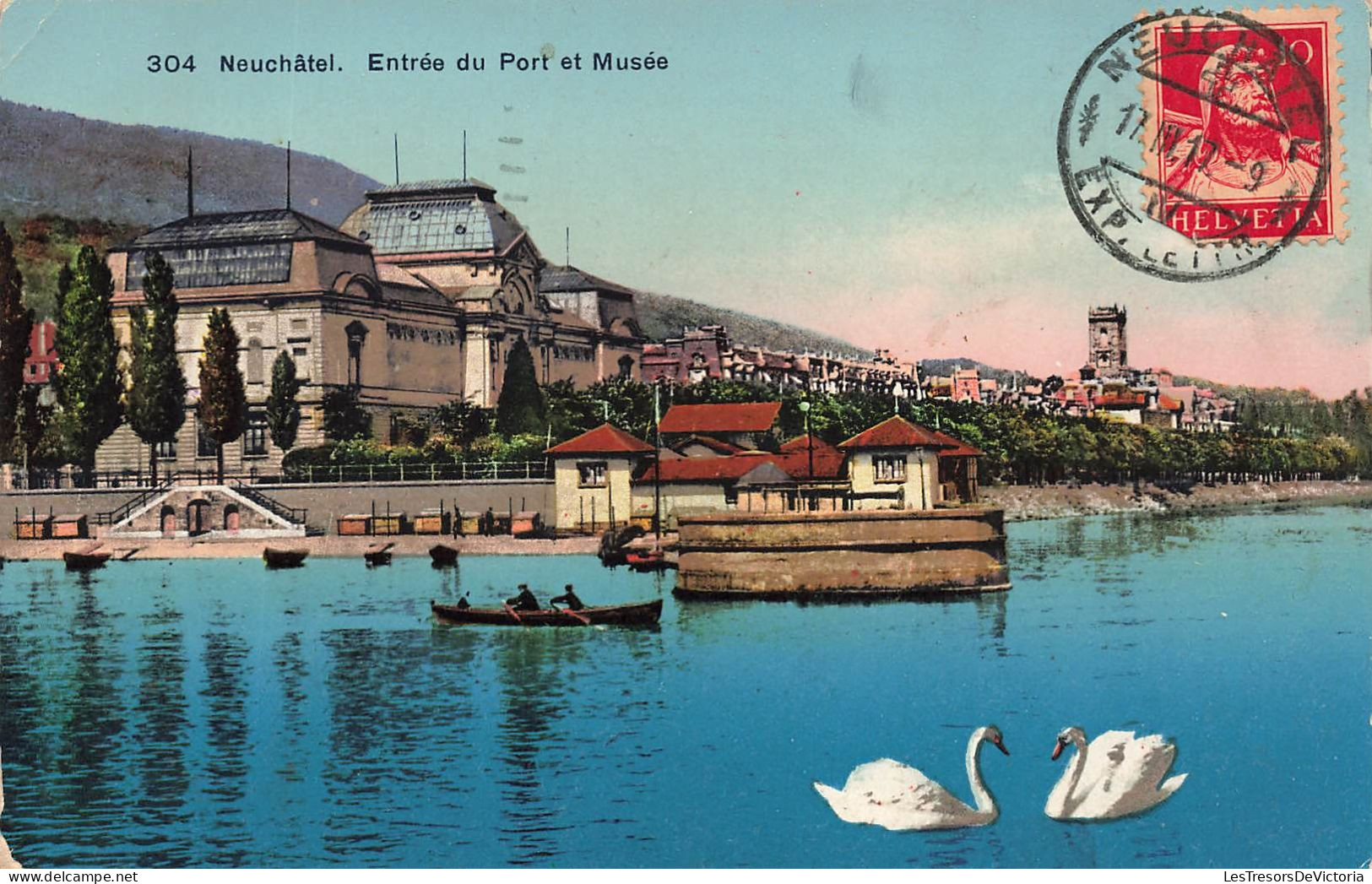 SUISSE - Neuchâtel - Vue Générale De L'entrée Du Port Et Musée - Carte Postale Ancienne - Neuchâtel