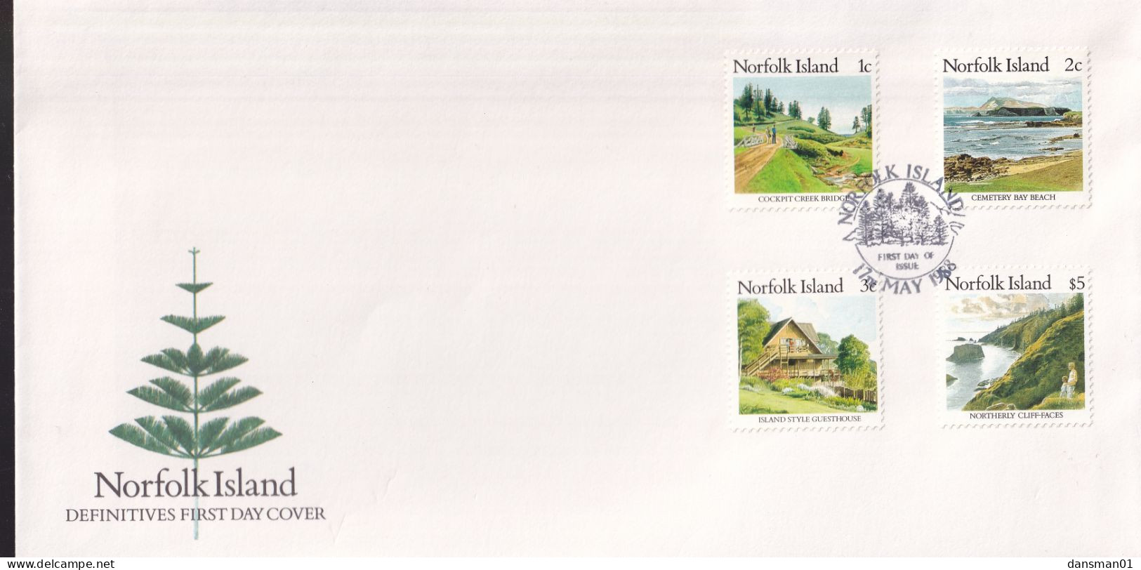 Norfolk Island 1987-88 Island Scenery Sc 401-16 FDC (4 COVERS) - Ile Norfolk