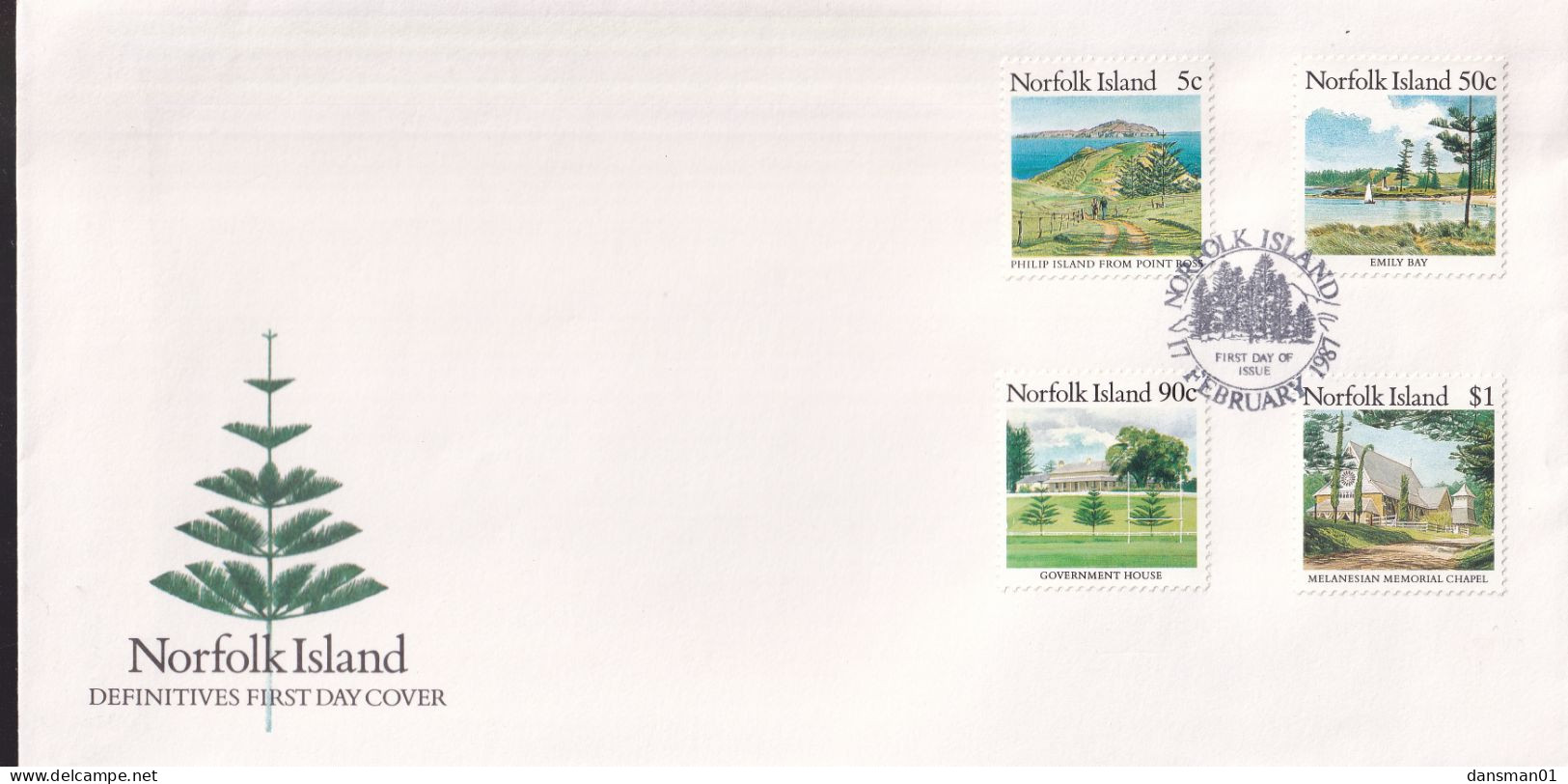 Norfolk Island 1987-88 Island Scenery Sc 401-16 FDC (4 COVERS) - Norfolk Island