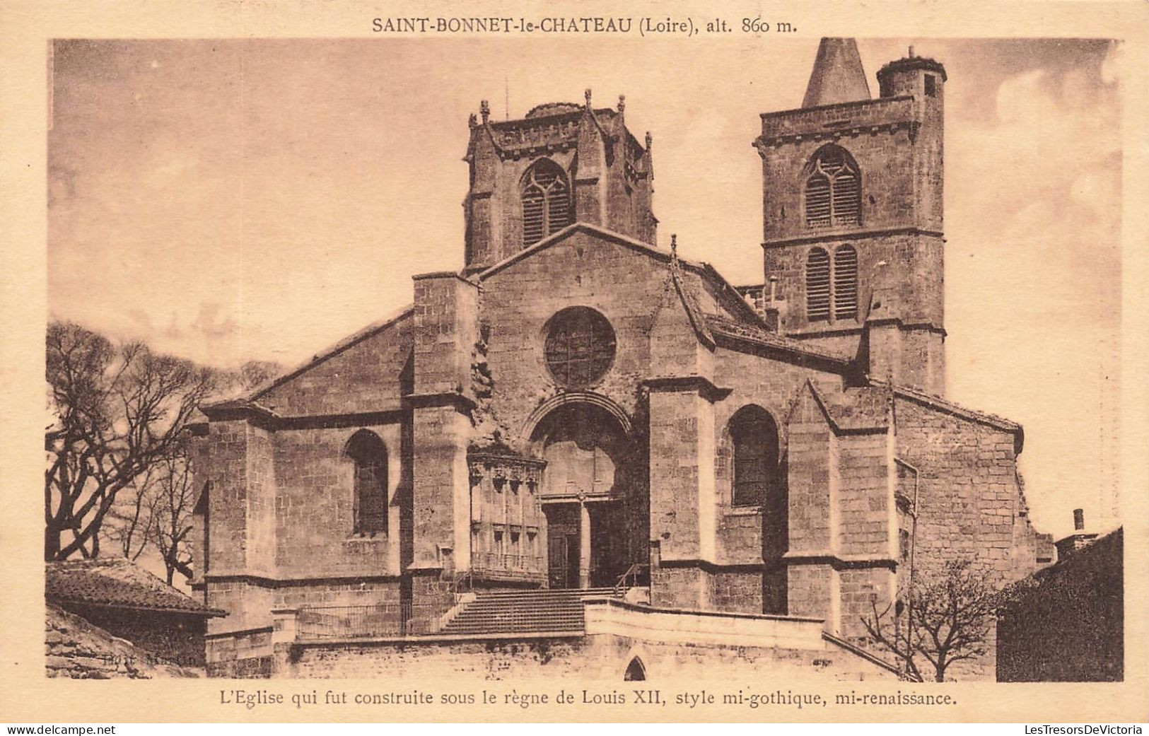 FRANCE - Saint Bonnet Le Chateau ( Loire ) - Alt 860 M - Vue Générale - Carte Postale Ancienne - Andere & Zonder Classificatie