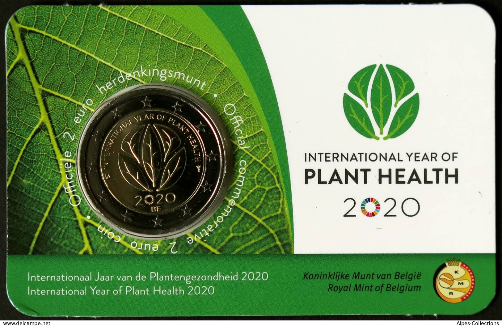 BE20020.3 - COINCARD BELGIQUE - 2020 - 2 Euros Comm. Année Santé Des Plantes - N - Belgio