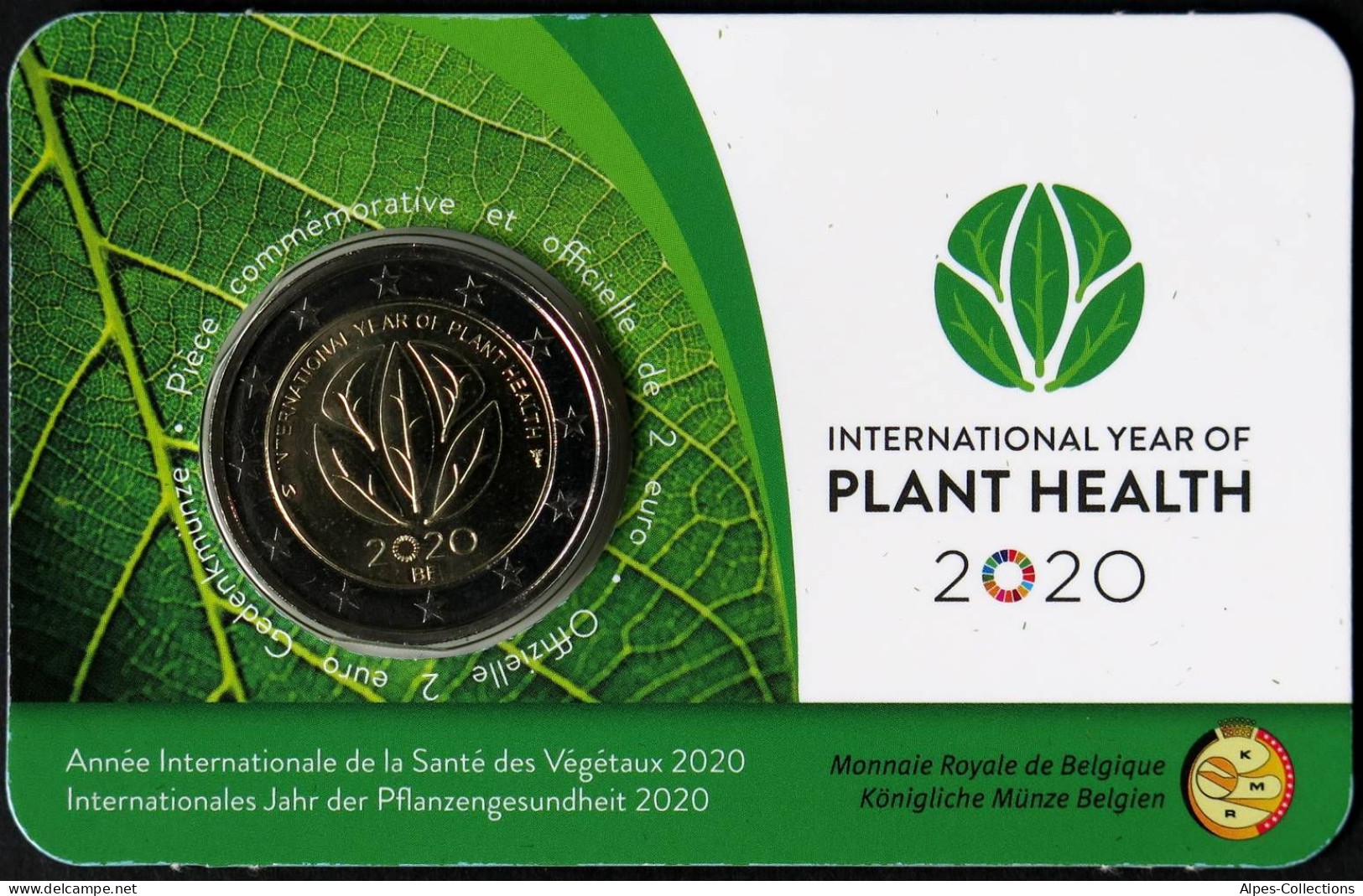 BE20020.4 - COINCARD BELGIQUE - 2020 - 2 Euros Comm. Année Santé Des Plantes - F - Belgique