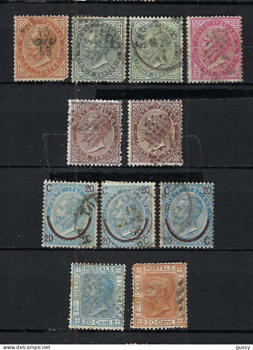 ITALIE Ca.1863-77: Lot D' Obl. - Usados