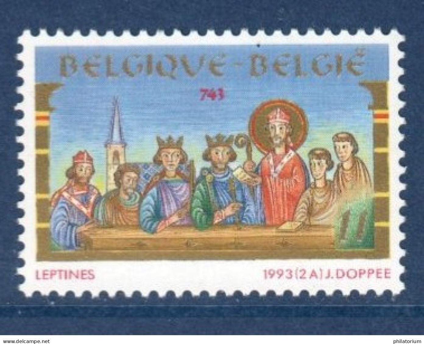 Belgique België, **, Yv 2491, Mi 2543, SG 3154, Concile De Leptines En 743, - Cristianismo