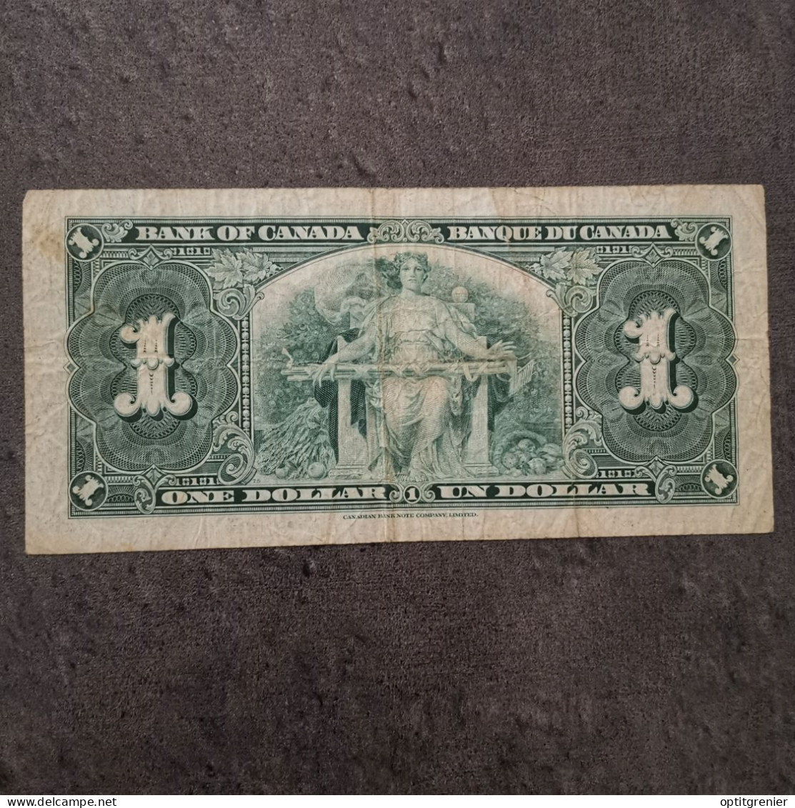 BILLET CIRCULE 1 DOLLAR CANADA 1937 / BANKNOTE - Canada