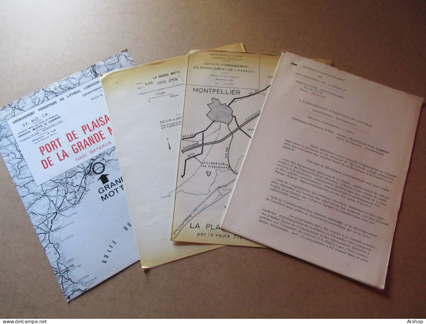 Dossier Création LA GRANDE MOTTE - CARNON Amenagement Du Departement De L'Herault MISSION RACINE Fin 1960 - Autres Plans