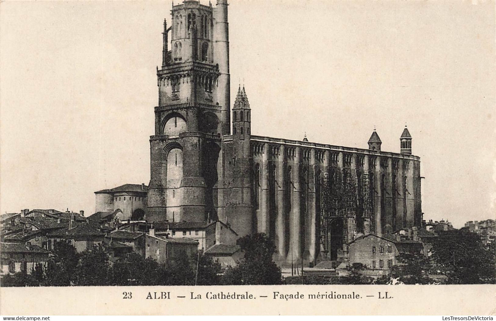 FRANCE - Albi - Vue Générale De La Cathédrale - Vue Générale De La Façade Méridionale - L L - Carte Postale Ancienne - Albi