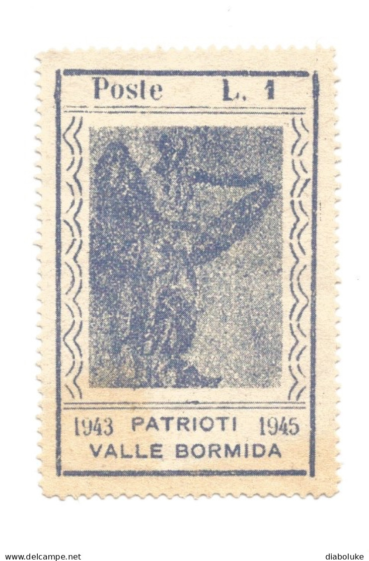 (CLN) 1945, VALLE BORMIDA, VITTORIA ALATA - Francobollo Nuovo (CAT. SASSONE N.13) - Centraal Comité Van Het Nationaal Verzet (CLN)