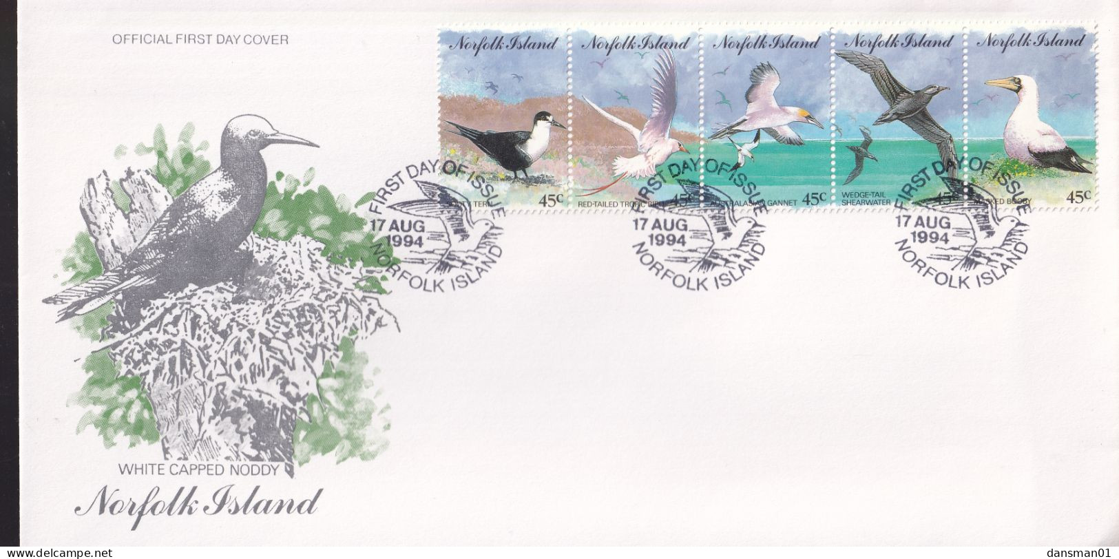 Norfolk Island 1994 Seabirds Sc 565 FDC - Ile Norfolk