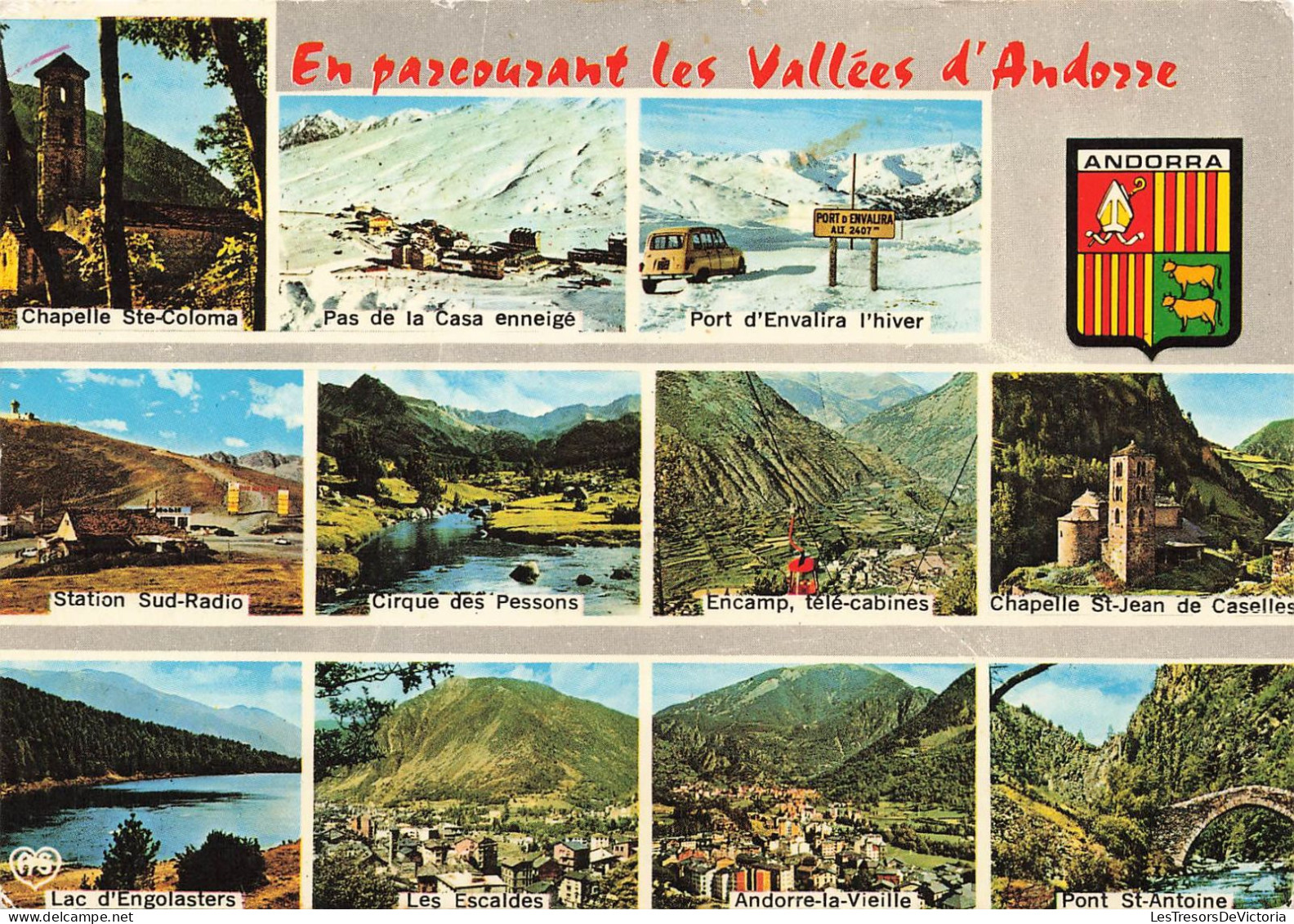 ANDRORRE - En Parcourant La Vallée D'Andorre - Multivues - Colorisé - Carte Postale - Andorre