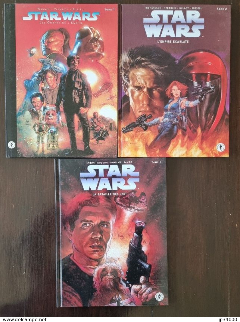 Star Wars Lot 3 Bd: L'empire Écarlate, Ombres Empire, Bataille Jedi (Dark Horse) E.O. - Loten Van Stripverhalen