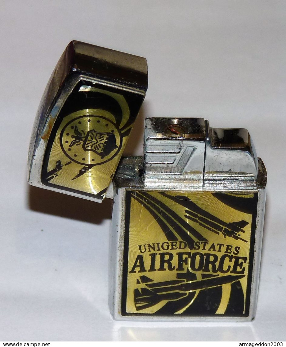 BRIQUET RECHARGEABLE A GAZ NEUF AIR FORCE - Autres & Non Classés