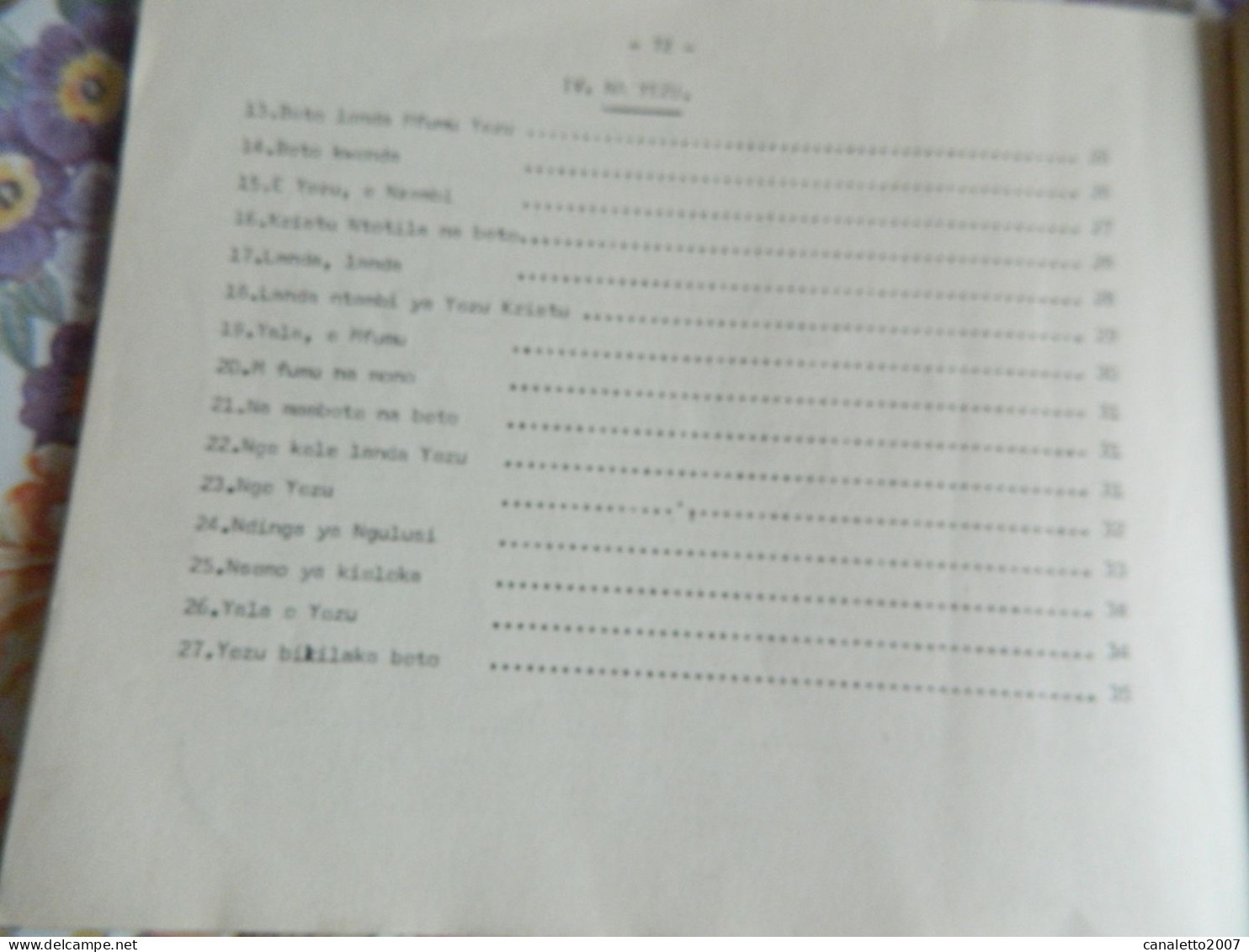 KIKWIT +CONGO: LIVRET DE CHANSONS POUR LA MESS DE 1969 -BETO YIMBA 76 PAGES EN LANGUE DU CONGO -SWAILI ??