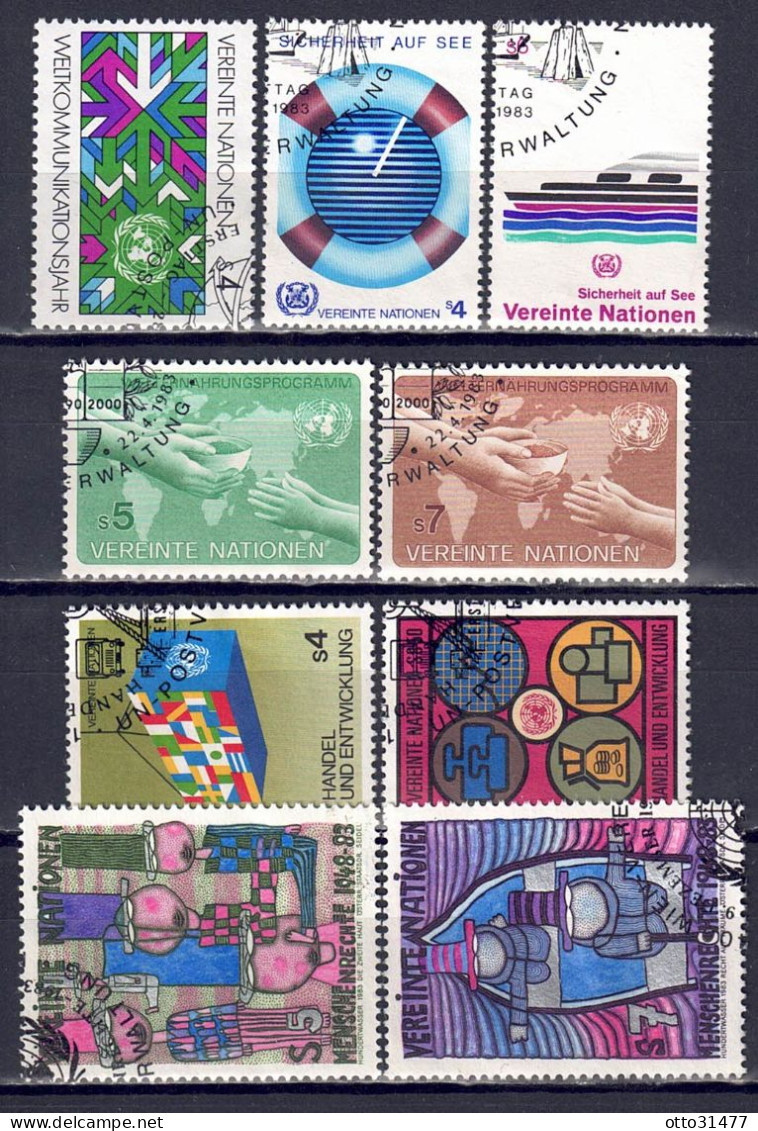 UNO Wien 1983 - Jahrgang Mit Nr. 29 - 37, Gestempelt / Used - Used Stamps