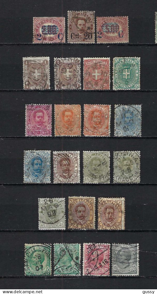 ITALIE Ca.1878-1906: Lot D' Obl. - Usados