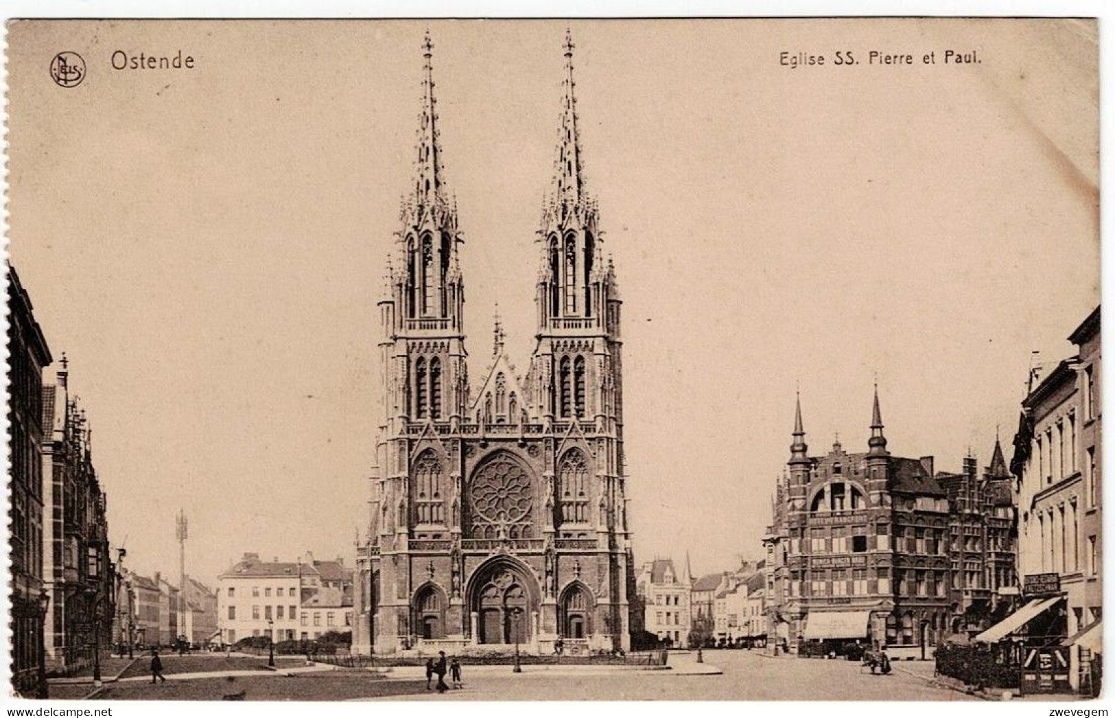 OSTENDE - Eglise SS. Pierre Et Paul. (Feldpost Thuin ) - Oostende