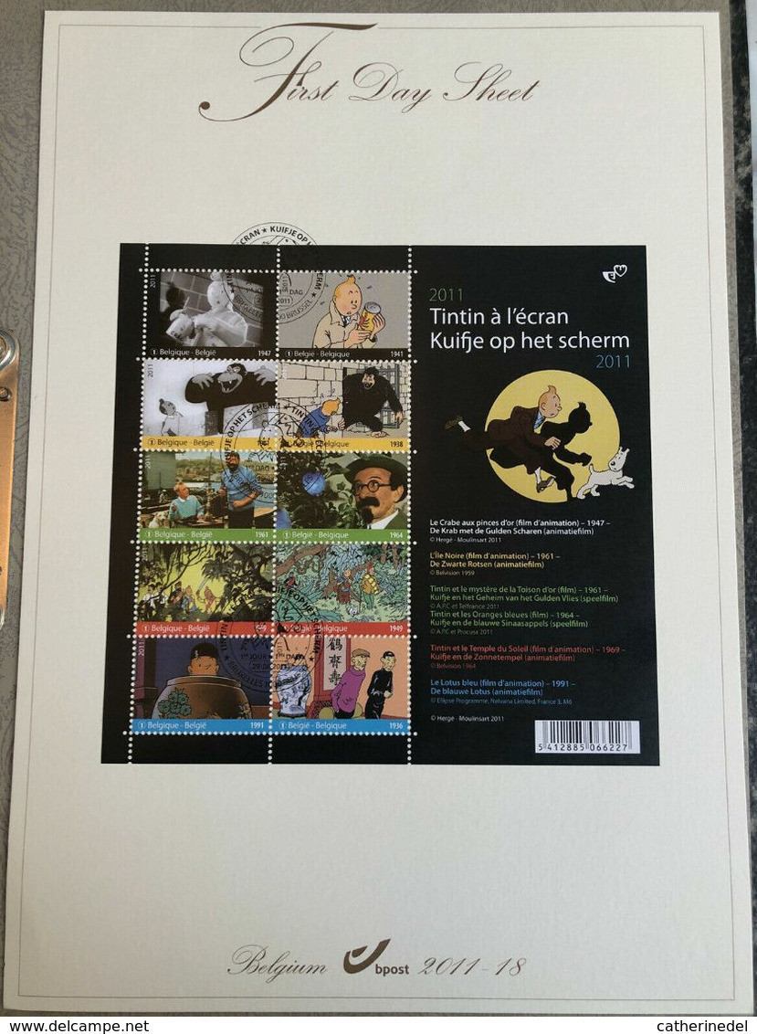 Année 2011 : FDS 2011-18 - Bloc 192 - Tintin à L'écran - 2011-2014