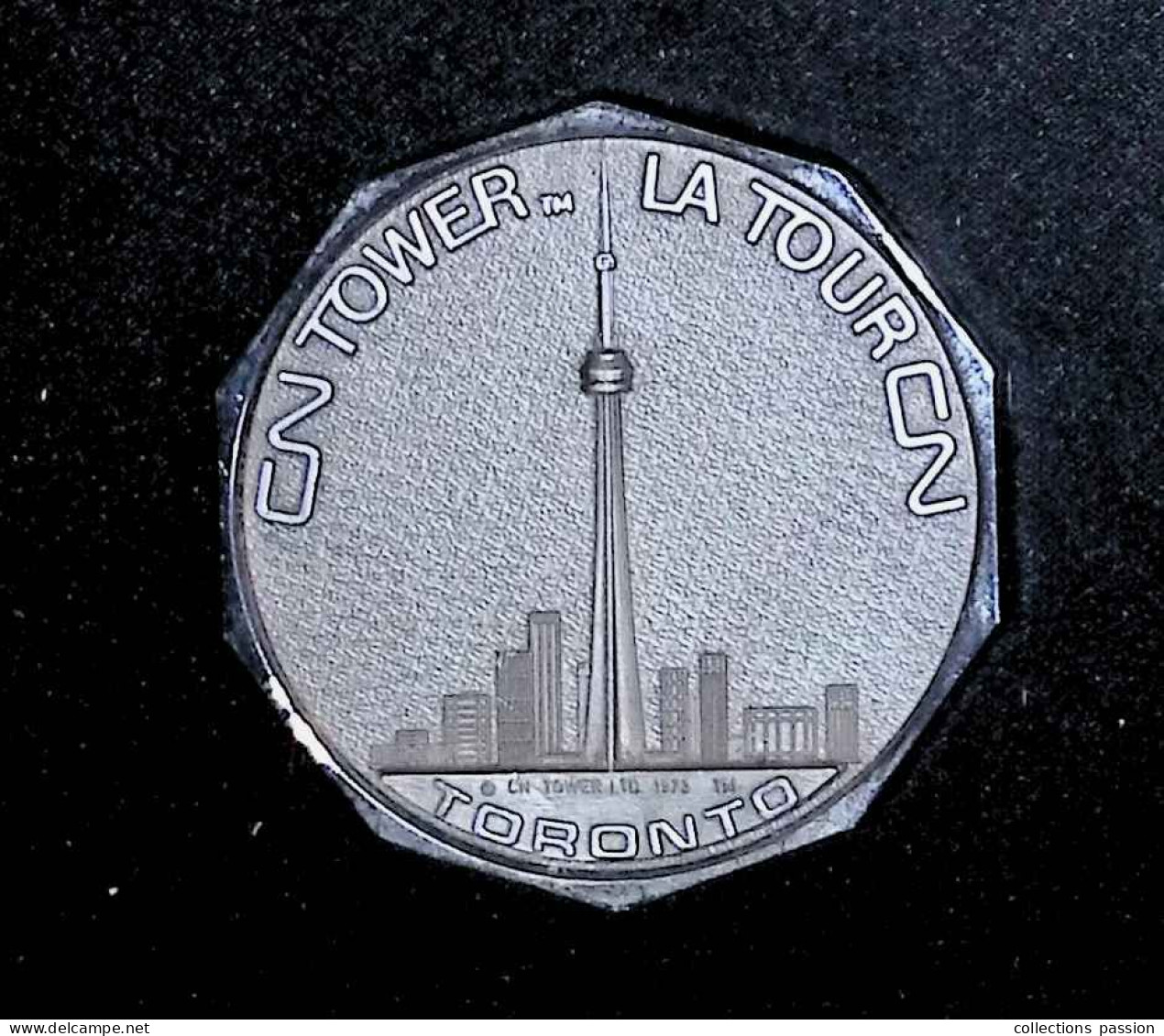 Médaille, Canada, Toronto, CN Tower, La Tour CN, 1973 , Frais Fr. 3.65 E - Otros & Sin Clasificación