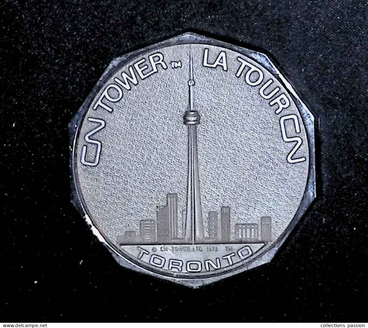 Médaille, Canada, Toronto, CN Tower, La Tour CN, 1973 , Frais Fr. 3.65 E - Autres & Non Classés