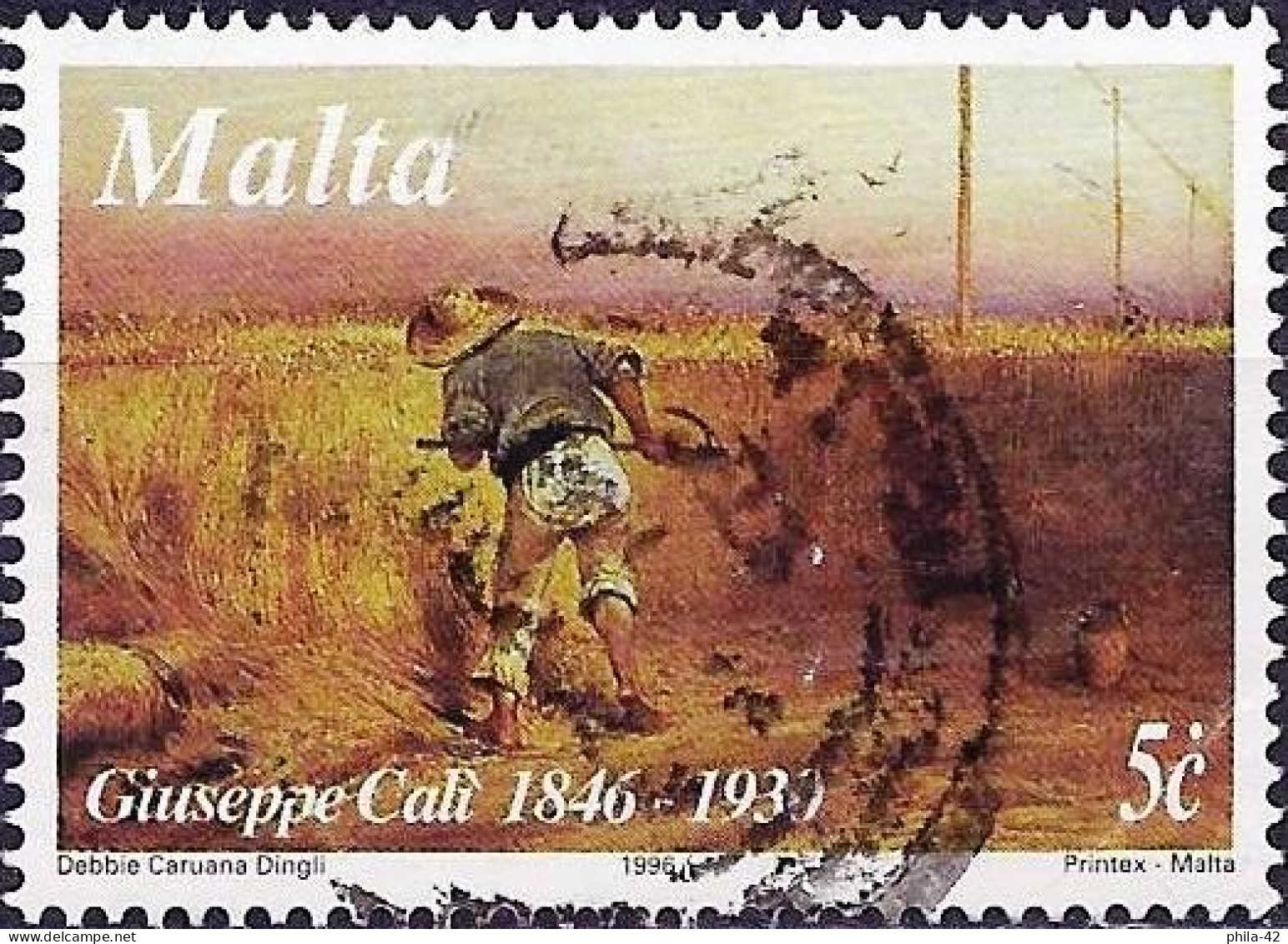 Malta 1996 - Mi 993 - YT 968 ( Painting By Giuseppe Cali : Harvest ) - Malte