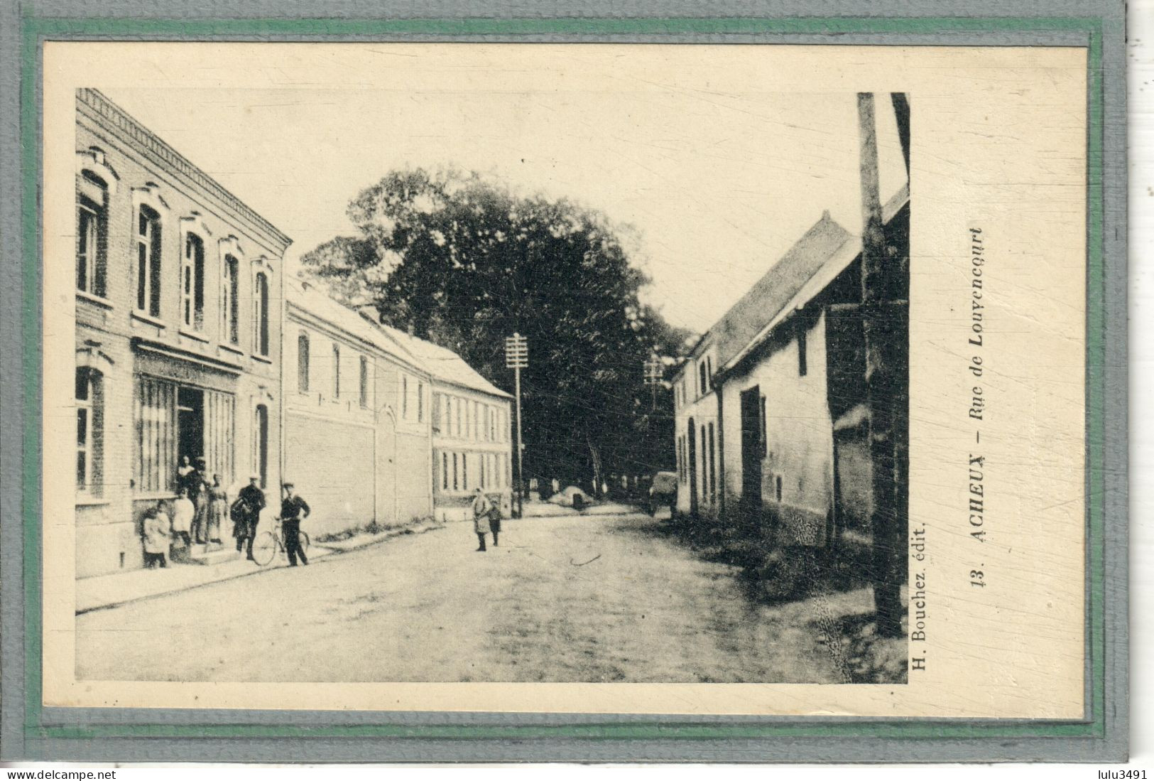 CPA - ACHEUX (80) - Aspect De La Rue De Louvencourt Au Début Du Siècle - Acheux En Amienois