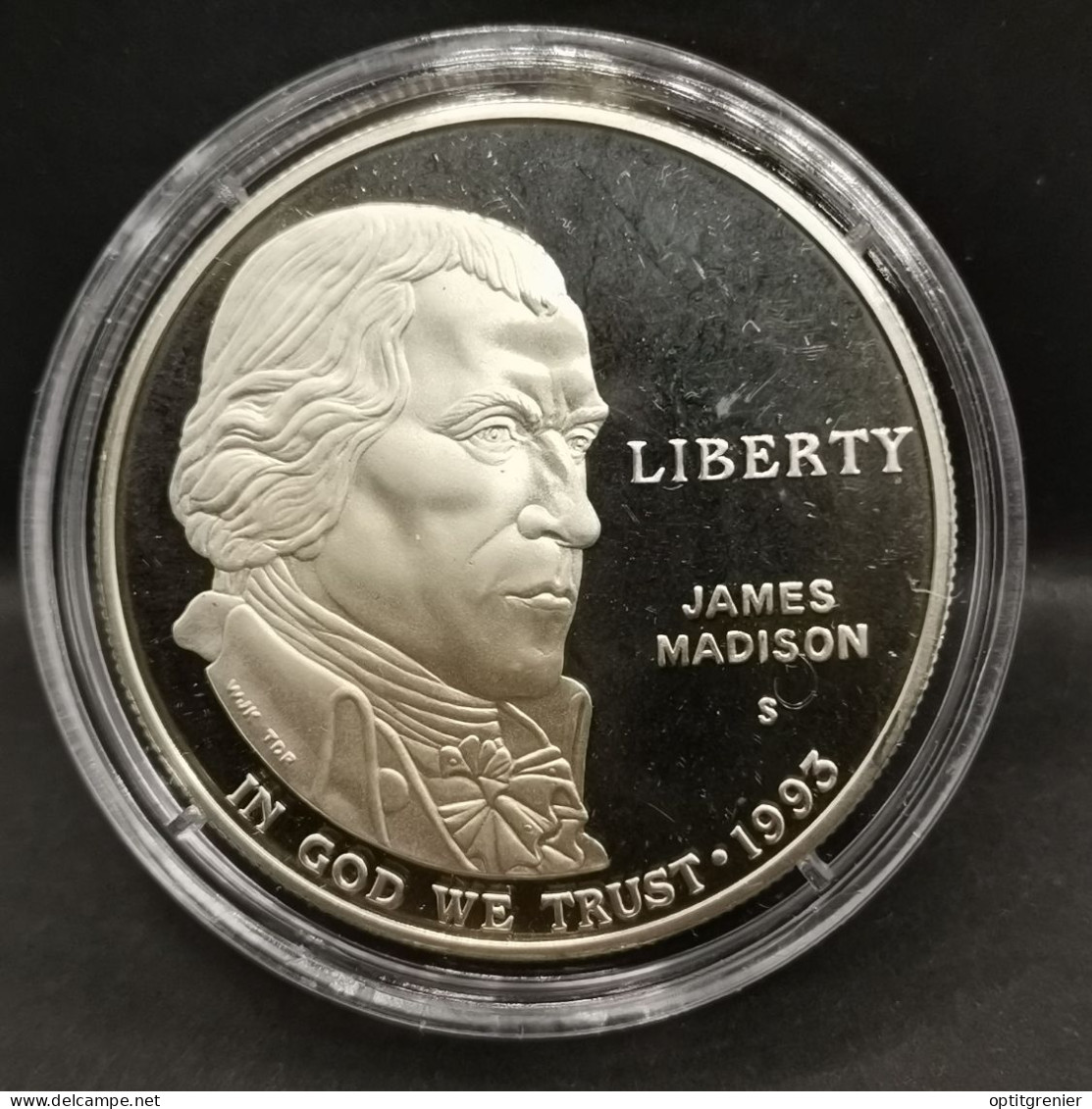 1 DOLLAR ARGENT BE 1993 S DECLARATION DES DROITS USA JAMES MADISON / SILVER - Zonder Classificatie