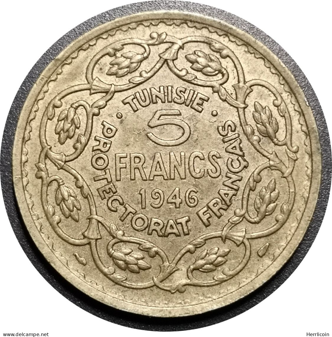 Monnaie Tunisie - 1946 - 5 Francs - Muhammad VIII Al-Amin Protectorat Français - Tunesië