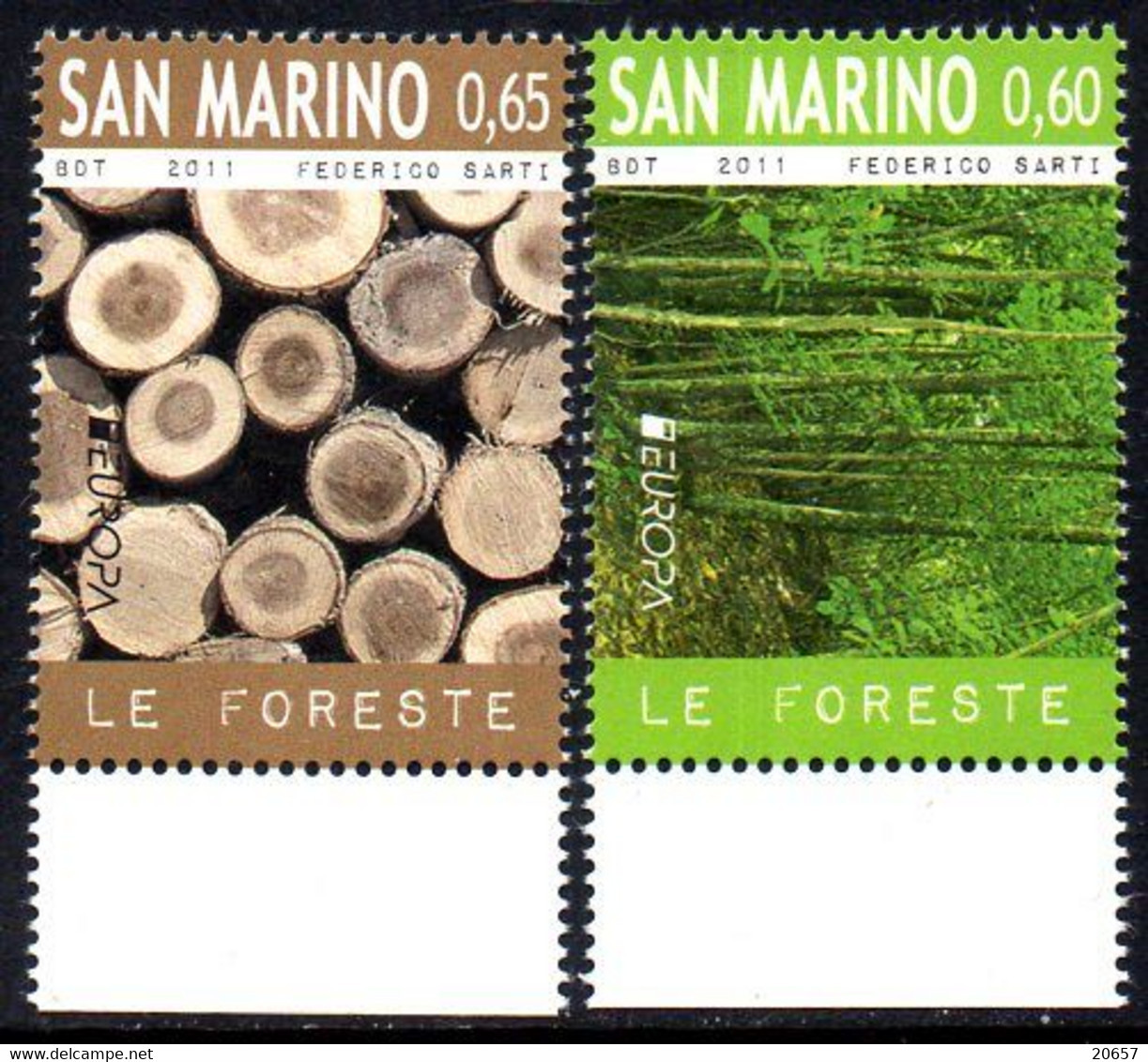 San Marino Saint-Marin 2265/66 Europa, Arbres - 2011