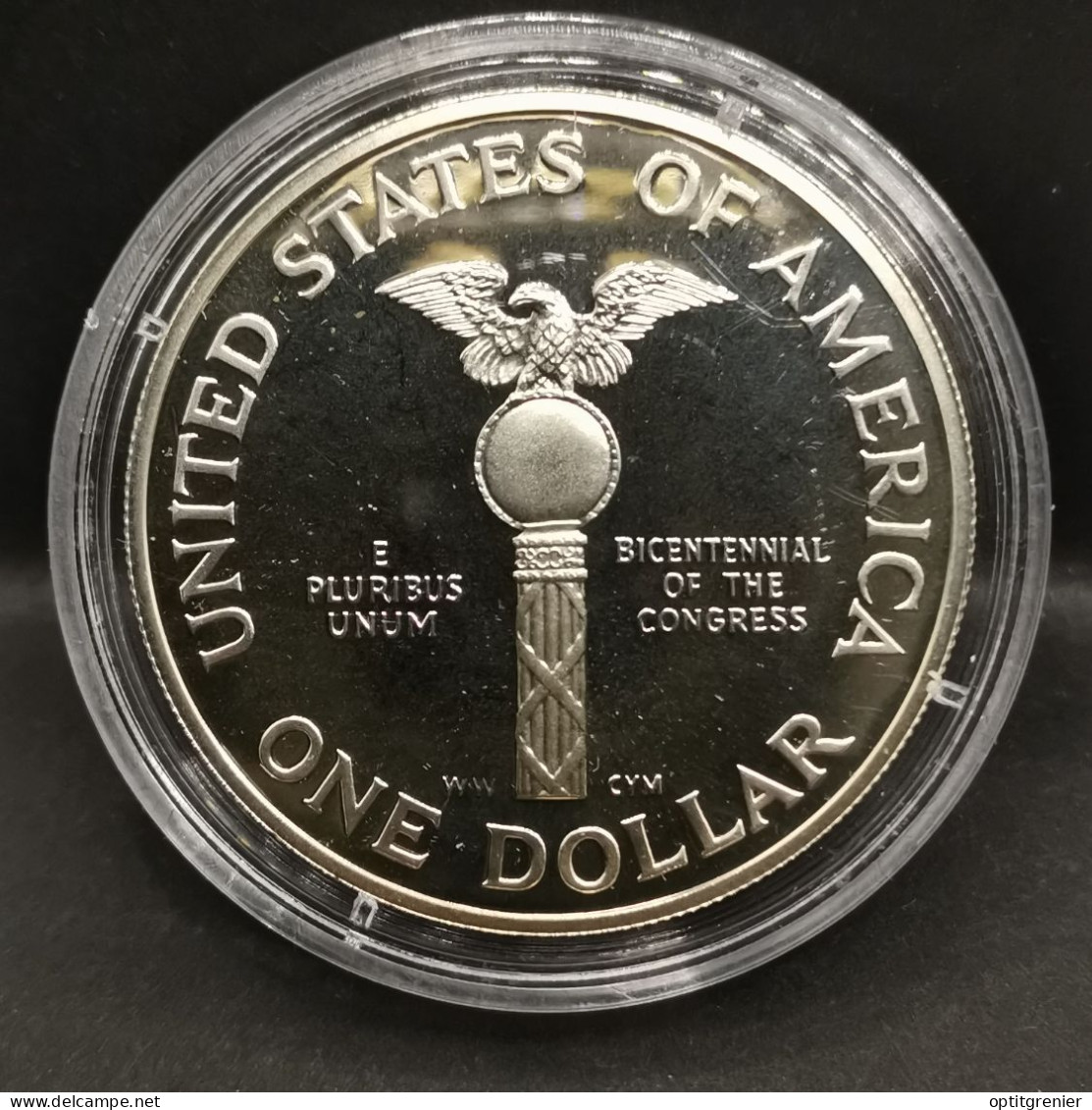 1 DOLLAR ARGENT BE 1989 S CONGRES USA / SILVER PROOF - Unclassified