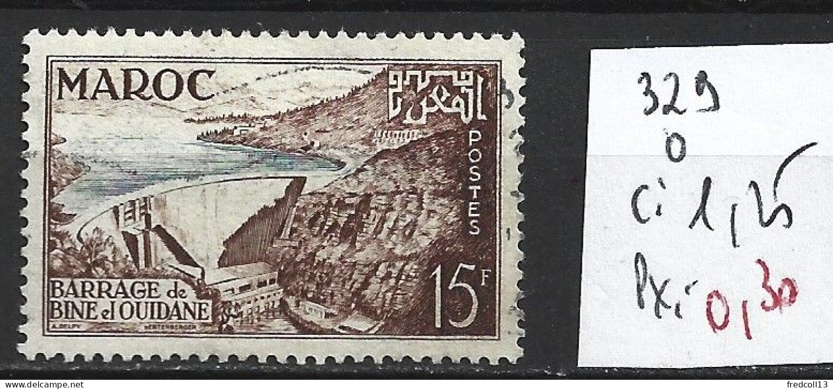 MAROC FRANCAIS 329 Oblitéré Côte 1.25 € - Usati