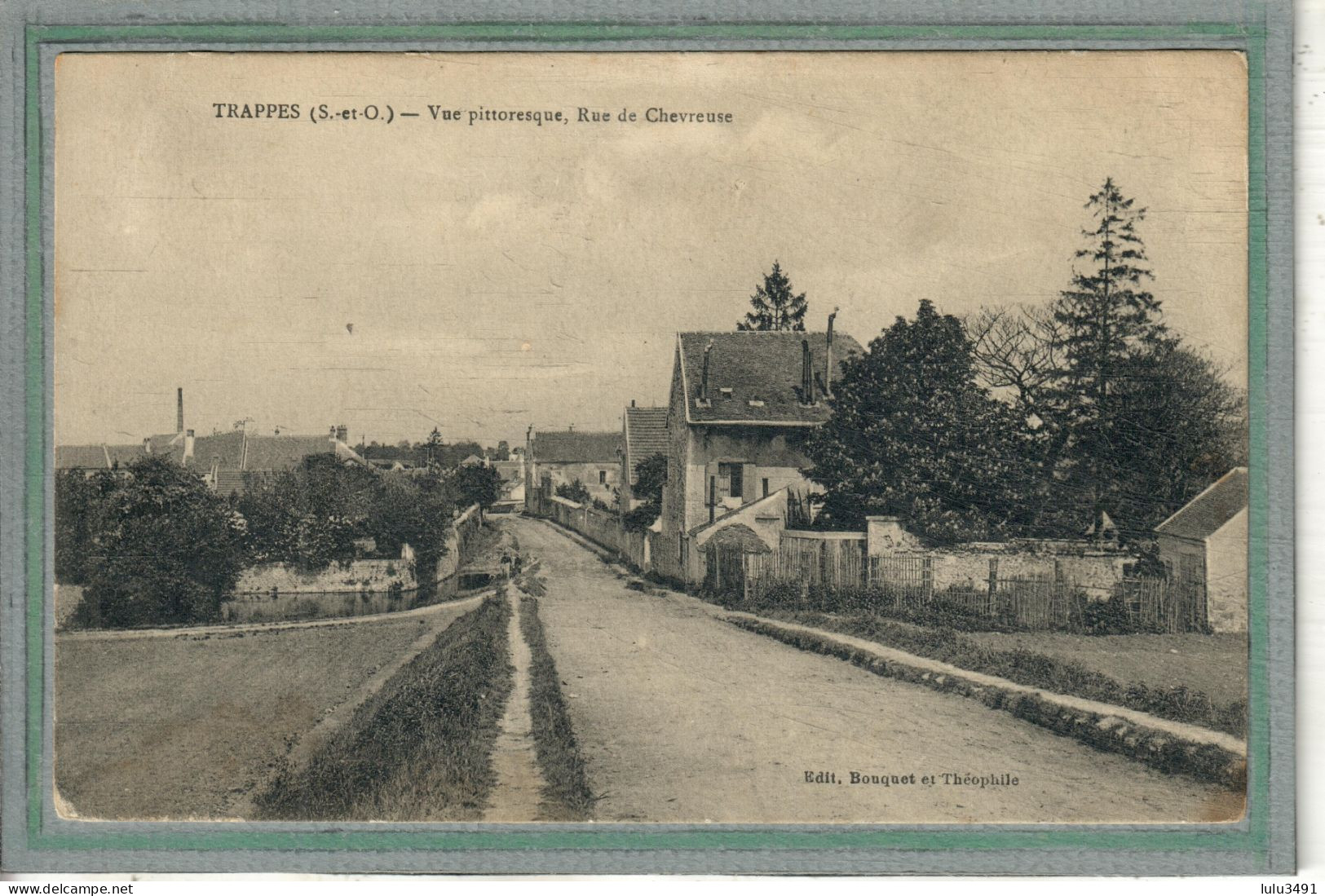 CPA - TRAPPES (78) - Aspect De L'entrée Du Bourg Par La Rue De Chevreuse Au Début Du Siècle - Trappes