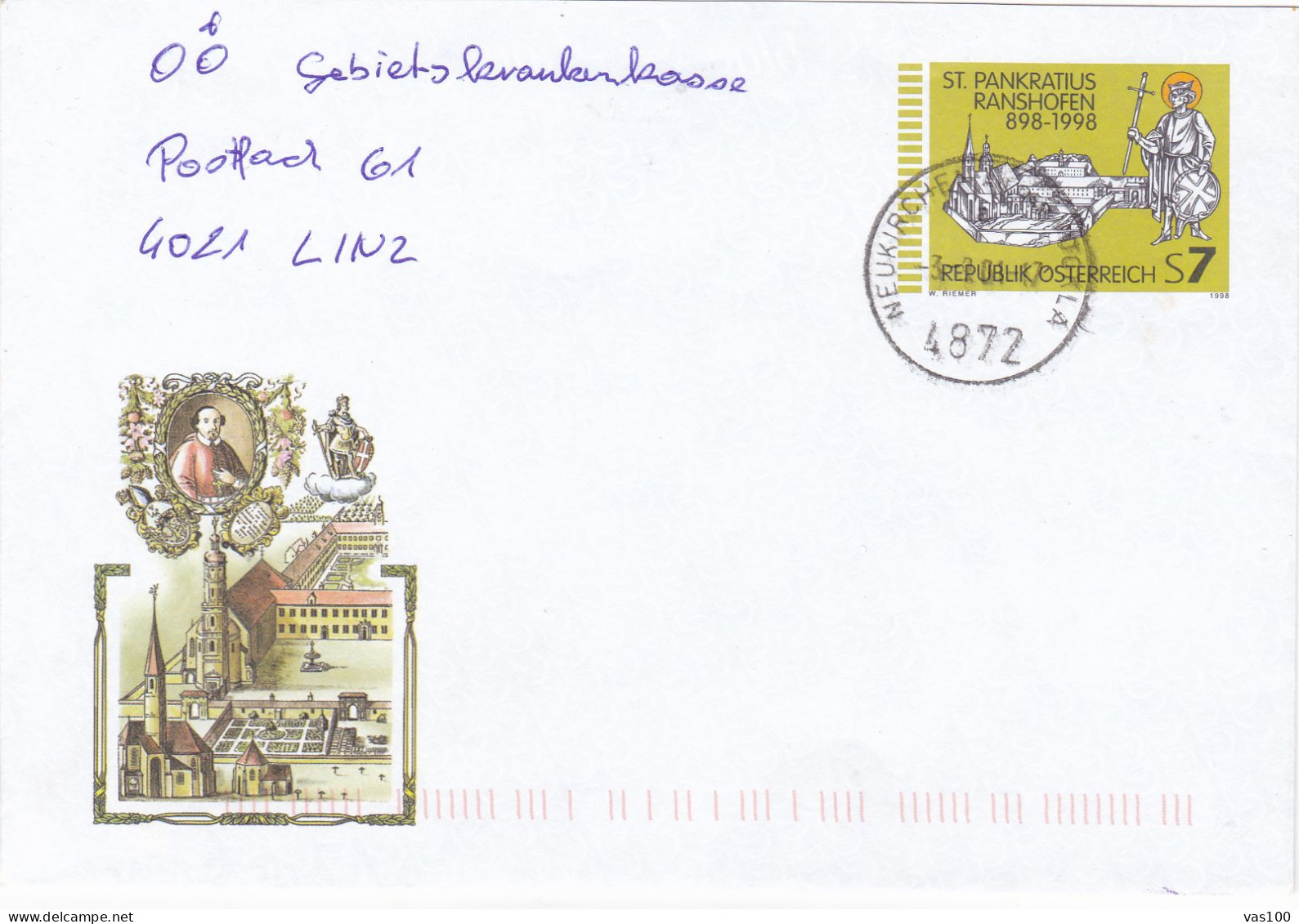 ENTIERS POSTAUX  COVERS 1998  AUSTRIA - Buste