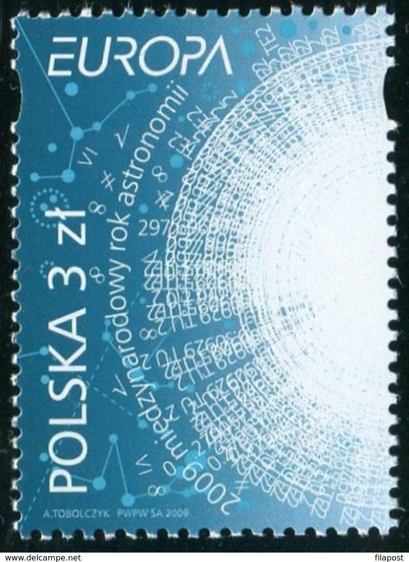 Poland 2009 Mi 4425 Europe - International Year Of Astronomy, Planets, Moons, Stars, Nebulae, Galaxies, And Comets MNH** - Nuevos