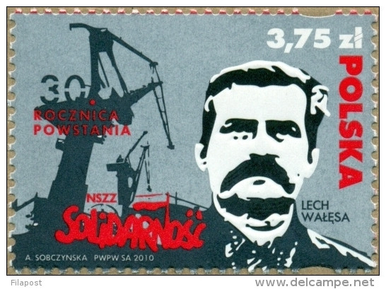 POLAND 2010 Mi 4491 Lech Walesa Solidarity Freedom Policies MNH - Neufs