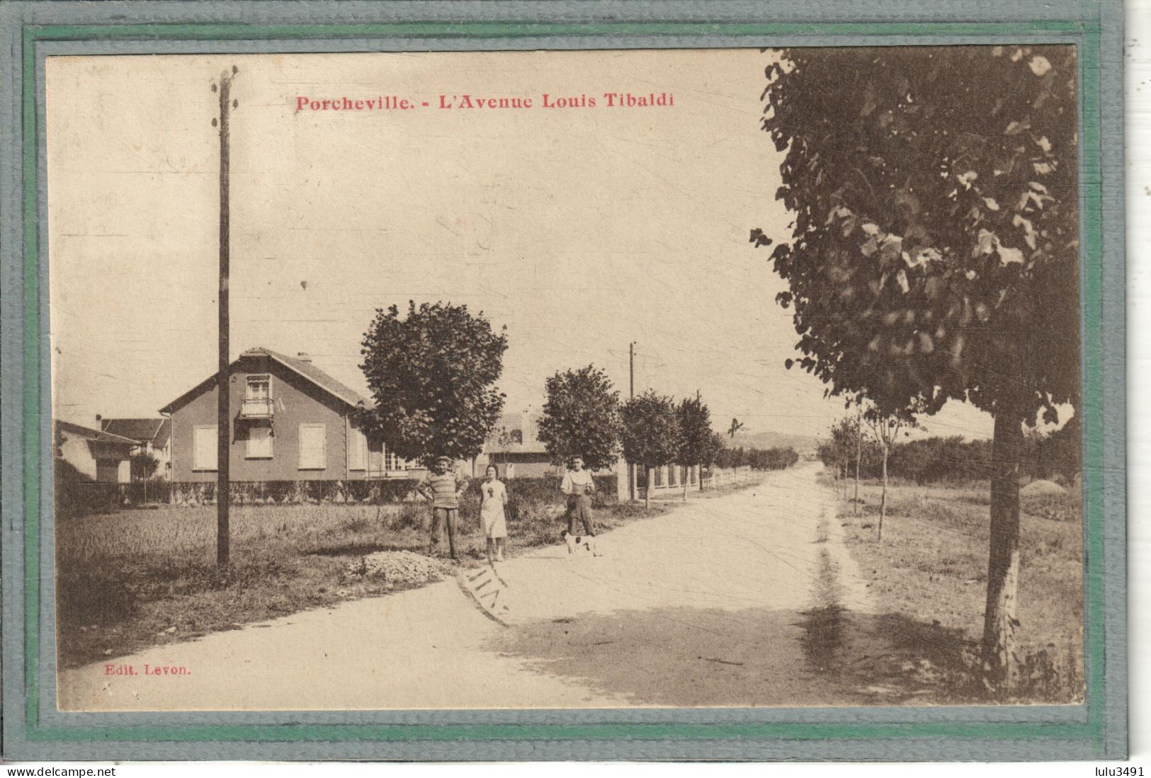 CPA - PORCHEVILLE (78) - Aspect De L'avenue Louis Tibaldi En 1933 - Porcheville