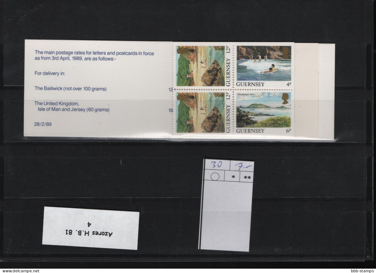 Guernsey Michel Cat.No. Mnh/** Booklet 30 - Guernesey