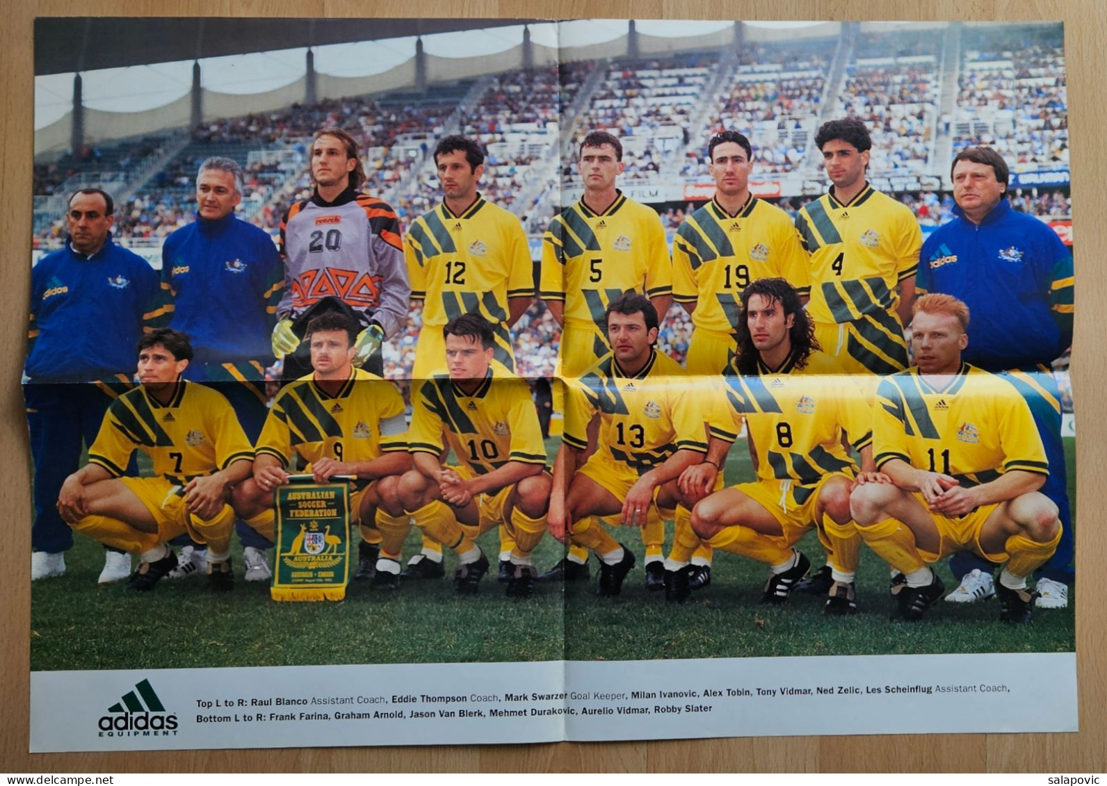 Australia Football National Team Futebol Soccer Calcio Fútbol Football Poster 59.2 X 41.7 Cm  SL3/5 - Andere & Zonder Classificatie